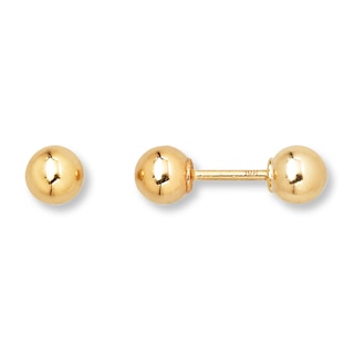 Children's Ball Earrings 14K Yellow Gold|Kay