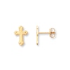 Thumbnail Image 0 of Young Teen Cross Earrings 14K Yellow Gold