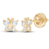 Thumbnail Image 0 of Children's Cubic Zirconia Butterfly Earrings 14K Yellow Gold