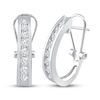 Thumbnail Image 0 of Diamond Hoop Earrings 1/2 ct tw 10K White Gold