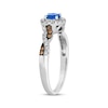 Thumbnail Image 1 of Le Vian Chocolate Twist Sapphire Ring 1/4 ct tw Diamonds 14K Vanilla Gold