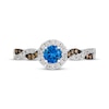 Thumbnail Image 3 of Le Vian Chocolate Twist Sapphire Ring 1/4 ct tw Diamonds 14K Vanilla Gold