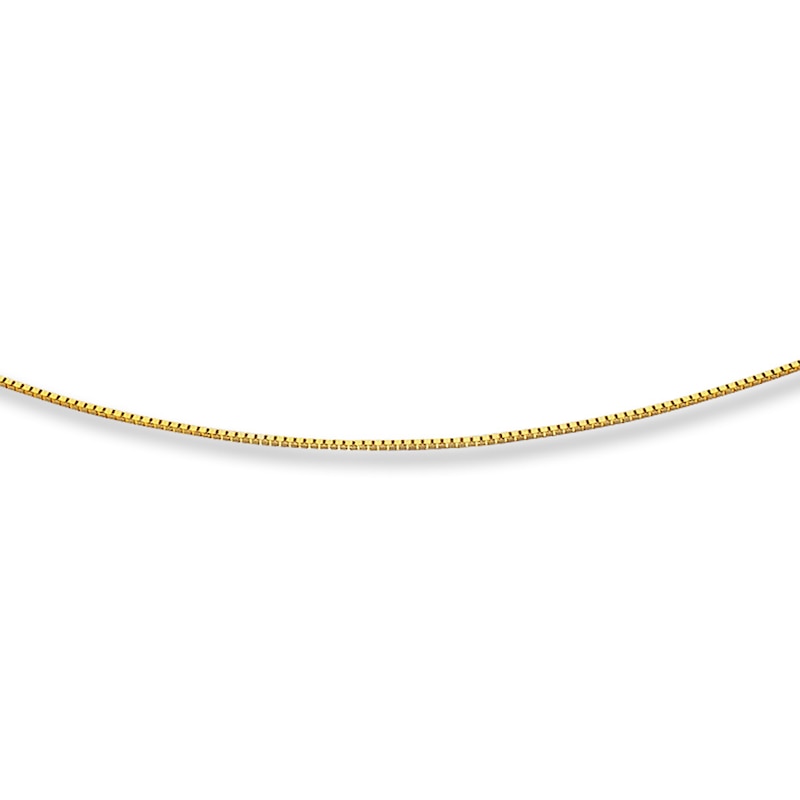 Solid Box Chain 14K Yellow Gold 16"