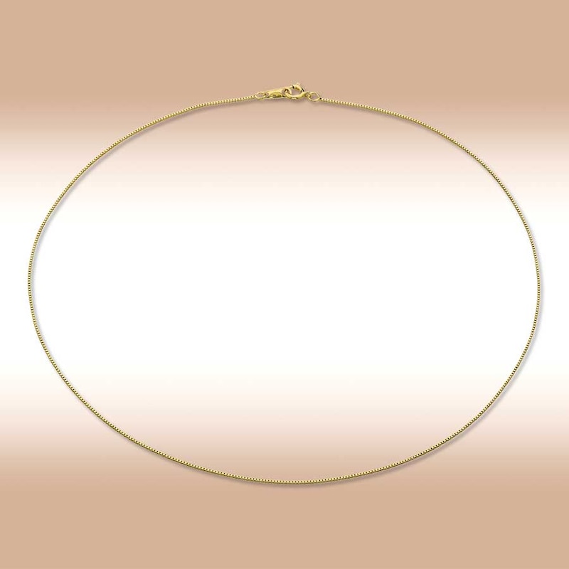 Solid Box Chain 14K Yellow Gold 20"