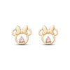 Thumbnail Image 0 of Children's Minnie Mouse Pink Cubic Zirconia Stud Earrings 14K Yellow Gold