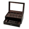 Thumbnail Image 0 of Black Leather Watch & Jewelry Case with Glass Top