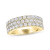 Thumbnail Image 0 of THE LEO Legacy Lab-Created Diamond Three-Row Anniversary Ring 2 ct tw 14K Yellow Gold