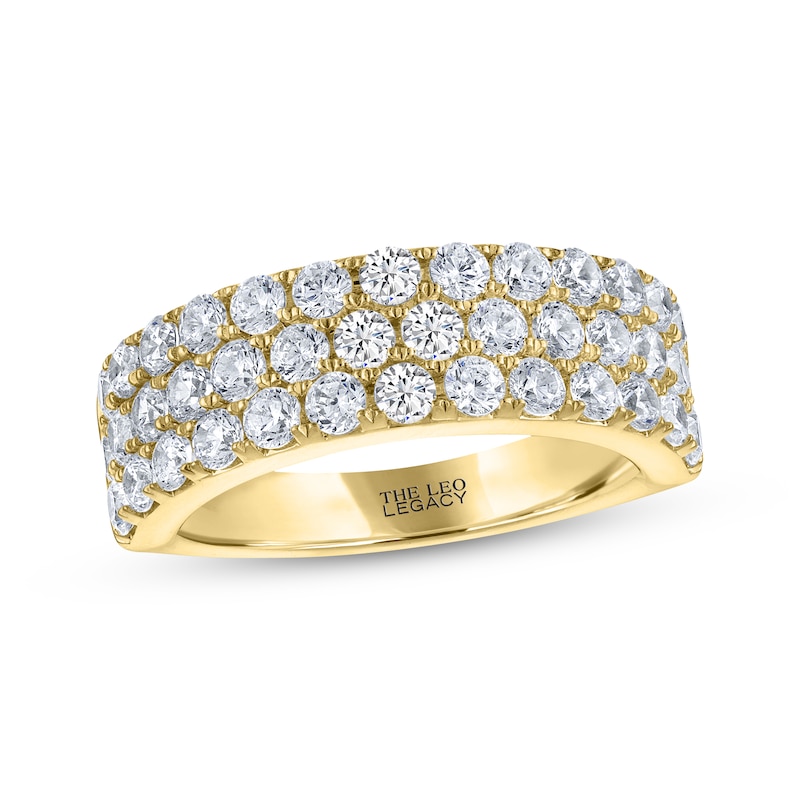 THE LEO Legacy Lab-Created Diamond Three-Row Anniversary Ring 2 ct tw 14K Yellow Gold