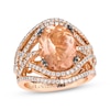 Thumbnail Image 0 of Le Vian Couture Morganite Ring 1 ct tw Diamonds 18K Strawberry Gold - Size 7