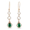 Thumbnail Image 0 of Le Vian Couture Emerald Earrings 7/8 ct tw Diamonds 18K Strawberry Gold