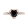 Thumbnail Image 2 of Neil Lane Heart-Shaped Black Diamond & White Diamond Engagement Ring 1-1/2 ct tw 14K Rose Gold