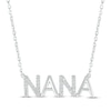 Thumbnail Image 0 of Diamond Alternating "Nana" Necklace 1/15 ct tw Sterling Silver 18"