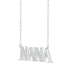 Thumbnail Image 1 of Diamond Alternating "Nana" Necklace 1/15 ct tw Sterling Silver 18"