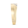 Thumbnail Image 1 of Men's Diamond Diagonal Wedding Ring 1/15 ct tw 10K Yellow Gold