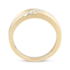 Thumbnail Image 2 of Men's Diamond Diagonal Wedding Ring 1/15 ct tw 10K Yellow Gold