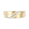 Thumbnail Image 3 of Men's Diamond Diagonal Wedding Ring 1/15 ct tw 10K Yellow Gold