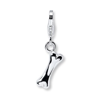 Sterling Silver Polished Dog Bone Charm Sterling Silver Polished Dog Bone Charm