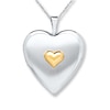 Thumbnail Image 0 of Heart Locket Sterling Silver & 14K Yellow Gold