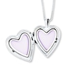 Thumbnail Image 1 of Mother/Daughter Necklaces Heart with Swirls Sterling Silver