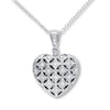 Thumbnail Image 0 of Diamond Heart Locket 1/6 ct tw Round-cut Sterling Silver