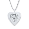 Thumbnail Image 0 of Heart Locket Necklace Diamond Accents Sterling Silver