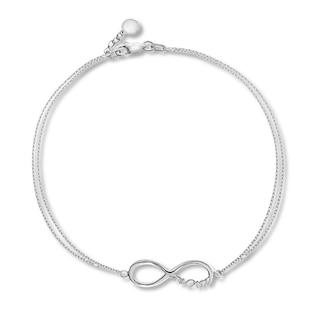 Infinity Mom Sterling Silver Bracelet 7\