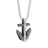 Thumbnail Image 1 of Men's Anchor Necklace Stainless Steel