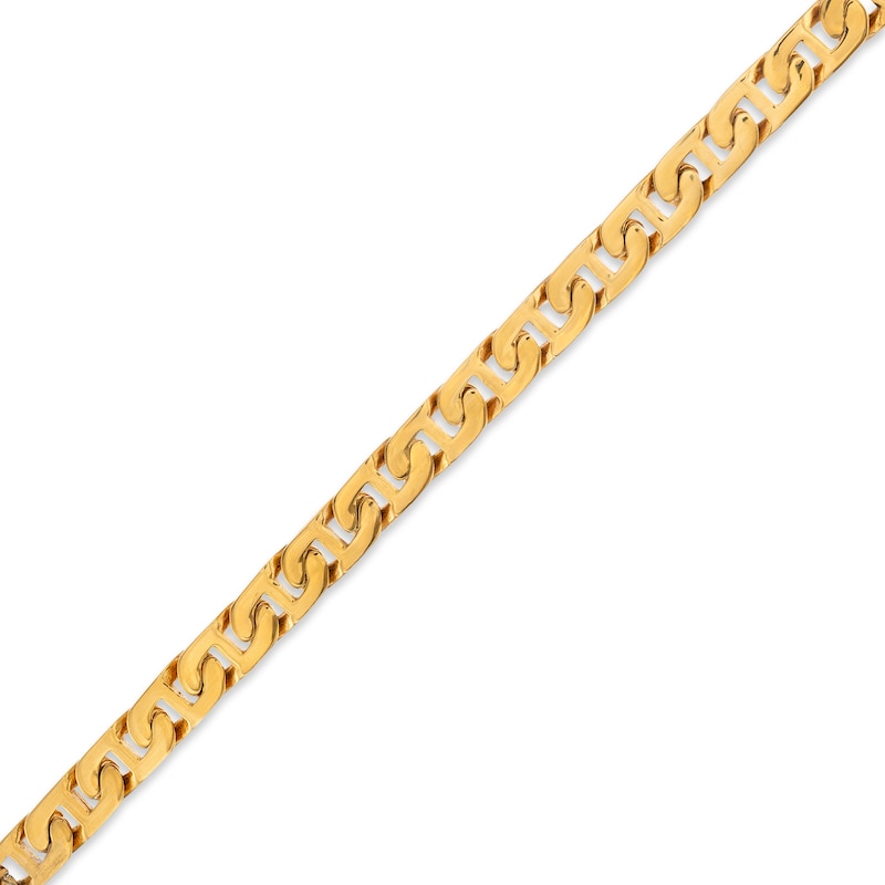 Solid Mariner Link Bracelet Yellow Ion-Plated Stainless Steel 8.5"
