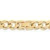 Thumbnail Image 2 of Solid Curb Chain Necklace 6mm Yellow Ion-Plated Stainless Steel 22"