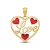 Thumbnail Image 0 of "Love" Heart Charm 14K Yellow Gold & Red Enamel