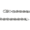 Thumbnail Image 1 of Solid Diamond-Cut Rope Chain Bracelet 4.3mm Sterling Silver 8.5"