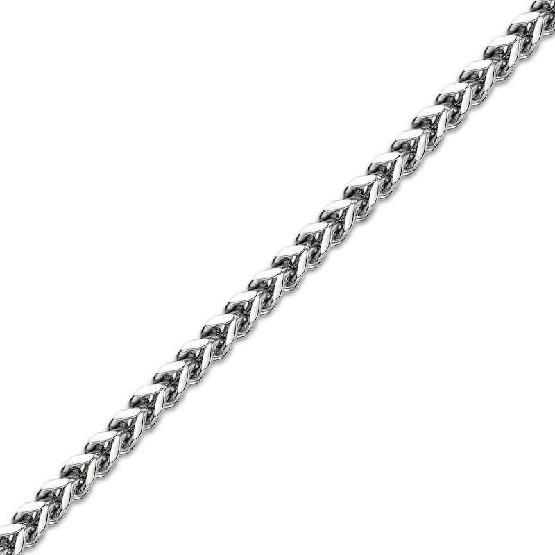 Solid Foxtail Chain Necklace 4mm Stainless Steel 22"