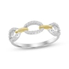 Thumbnail Image 0 of Linked Always Diamond Oval Chain Link Ring 1/6 ct tw Sterling Silver & 10K Yellow Gold