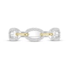 Thumbnail Image 2 of Linked Always Diamond Oval Chain Link Ring 1/6 ct tw Sterling Silver & 10K Yellow Gold