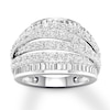 Thumbnail Image 0 of Diamond Anniversary Band 2 ct tw Round/Baguette 14K White Gold