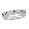 Thumbnail Image 0 of Neil Lane Diamond & Ruby Anniversary Ring 1/4 ct tw 14K White Gold