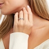 Thumbnail Image 3 of Neil Lane Blue Sapphire Anniversary Ring 3/8 ct tw Diamonds 14K White Gold