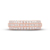 Thumbnail Image 2 of Diamond Eternity Anniversary Ring 1-1/2 ct tw Round & Baguette-cut 14K Rose Gold