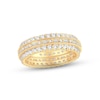 Thumbnail Image 0 of Diamond Eternity Anniversary Ring 1-1/2 ct tw Round & Baguette-cut 14K Yellow Gold
