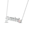 Thumbnail Image 1 of Lab-Created Opal Zodiac Gemini Necklace Sterling Silver 18"
