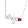 Thumbnail Image 1 of Lab-Created Ruby Zodiac Virgo Necklace Sterling Silver 18"