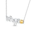Thumbnail Image 1 of Citrine Zodiac Virgo Necklace Sterling Silver 18"