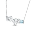 Thumbnail Image 1 of Aquamarine Zodiac Virgo Necklace Sterling Silver 18"