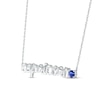 Thumbnail Image 1 of Blue Lab-Created Sapphire Zodiac Capricorn Necklace 10K White Gold 18"