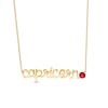 Thumbnail Image 0 of Lab-Created Ruby Zodiac Capricorn Necklace 10K Yellow Gold 18"