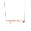 Thumbnail Image 0 of Lab-Created Ruby Zodiac Capricorn Necklace 10K Rose Gold 18"