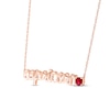 Thumbnail Image 1 of Lab-Created Ruby Zodiac Capricorn Necklace 10K Rose Gold 18"