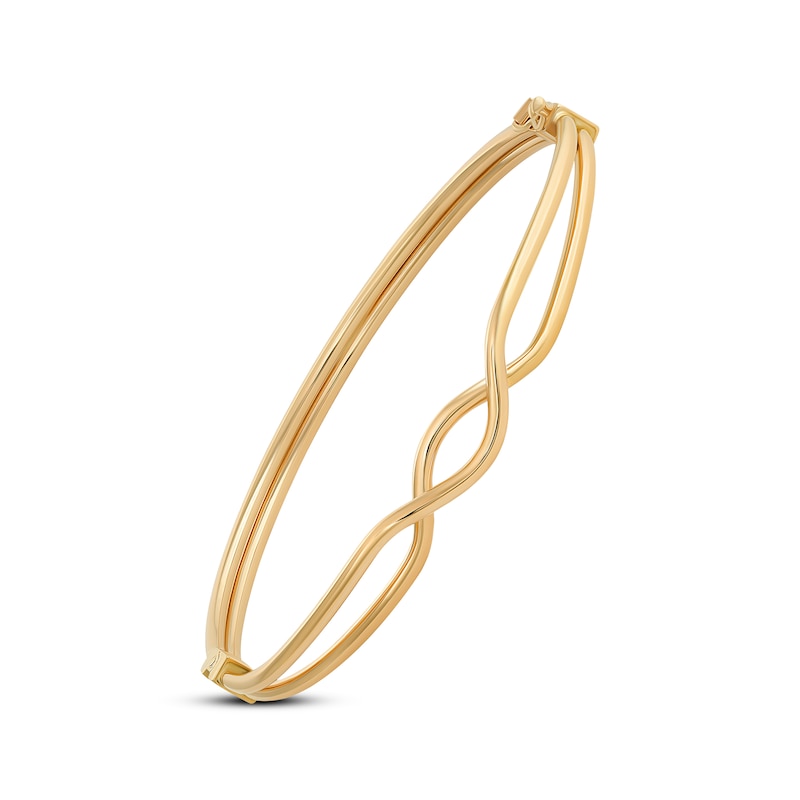 Reaura Crossover Bangle Bracelet Repurposed 14K Yellow Gold