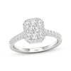 Thumbnail Image 0 of Multi-Diamond Center Octagon Frame Engagement Ring 1/2 ct tw 10K White Gold