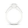 Thumbnail Image 3 of Multi-Diamond Center Octagon Frame Engagement Ring 1/2 ct tw 10K White Gold